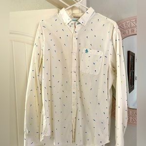 Penguin Long Sleeve Casual Button Up Shirt